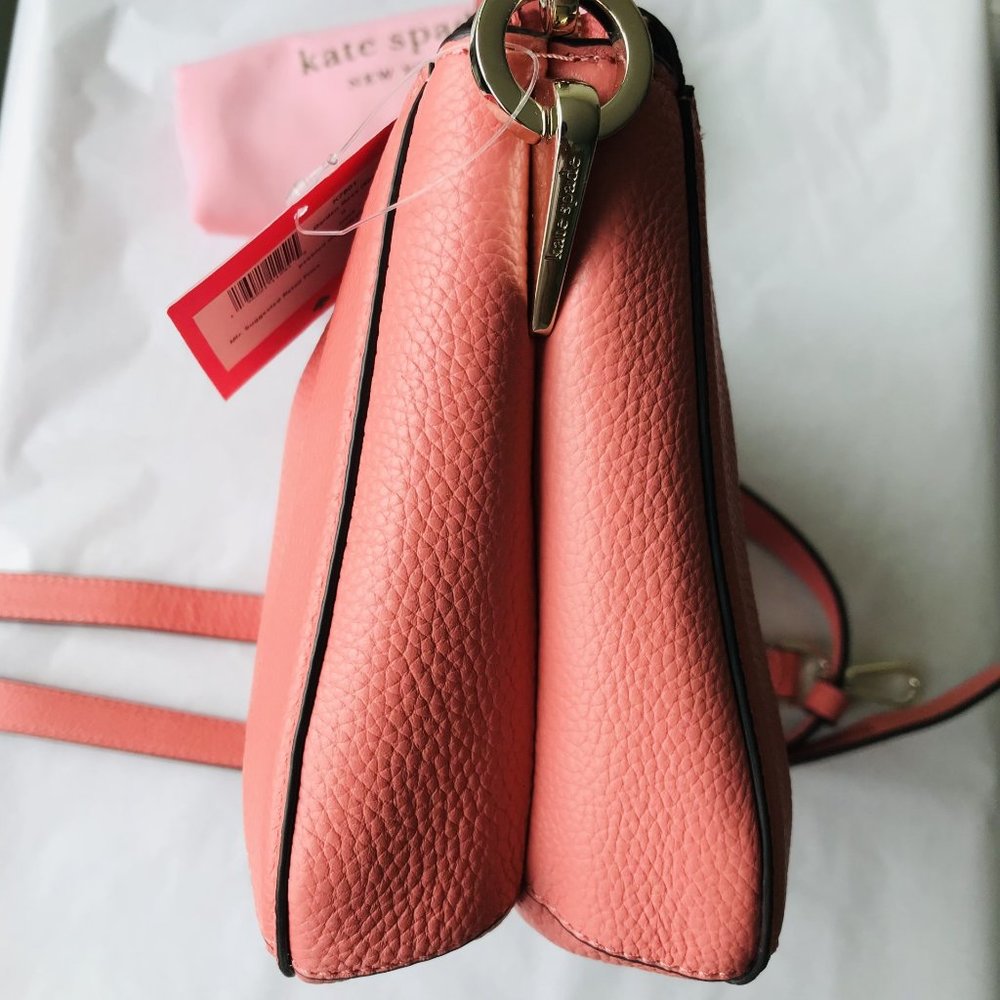 Kate spade Crush Pebbled Medium Crossbody Rose  Detachable Strap / Top Handle - Picture 6 of 11